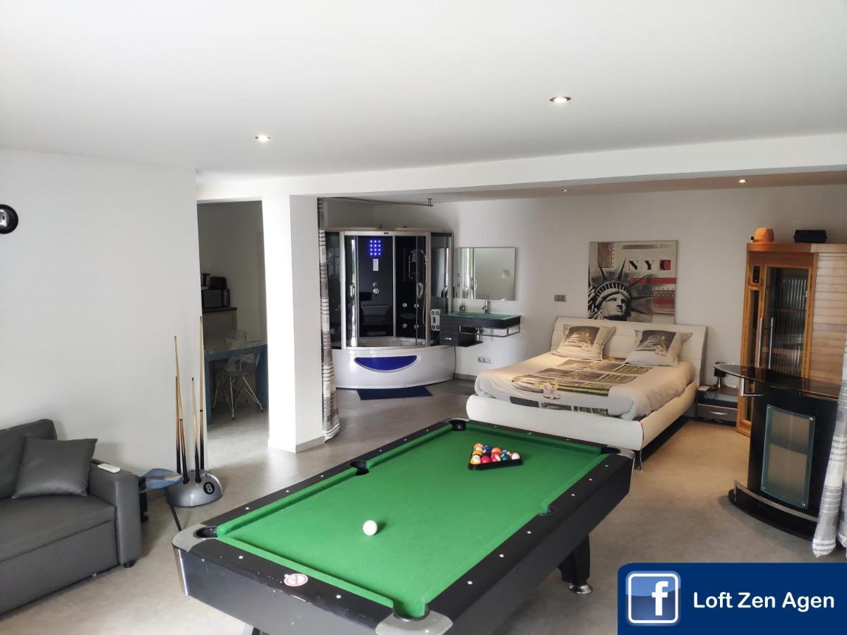 Loft Zen Spa Balneo Parking Gratuit Sauna Hammam Billard Agen Extérieur photo